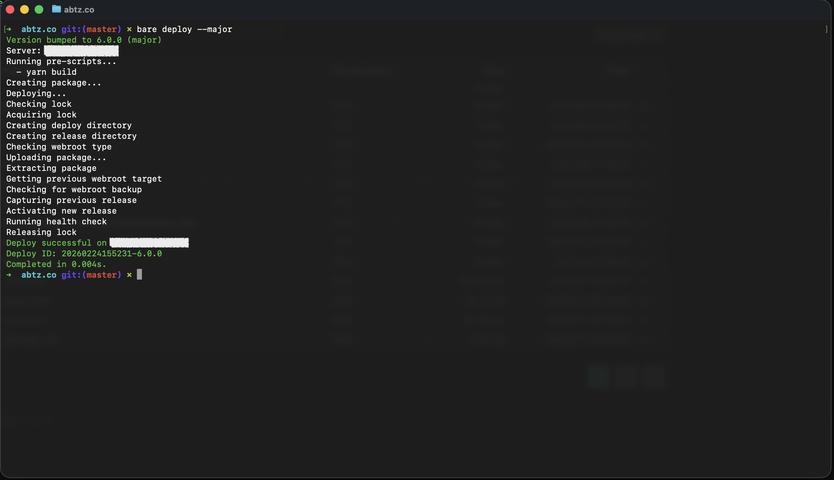 Bare Deploy Screenshot